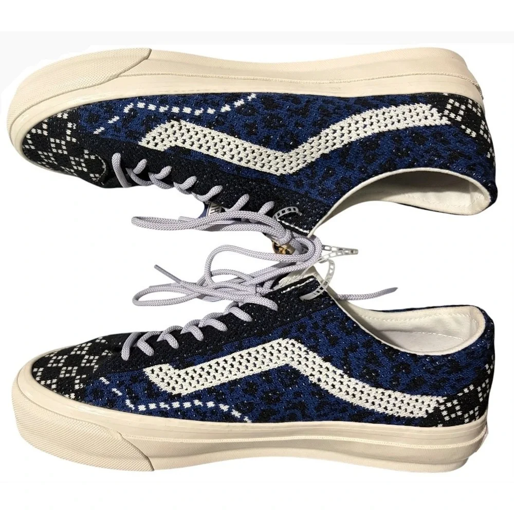 Vans Premium Old Skool 36 EK Knit Cheetah Navy Blue Sneakers Men's 9.5 NWT